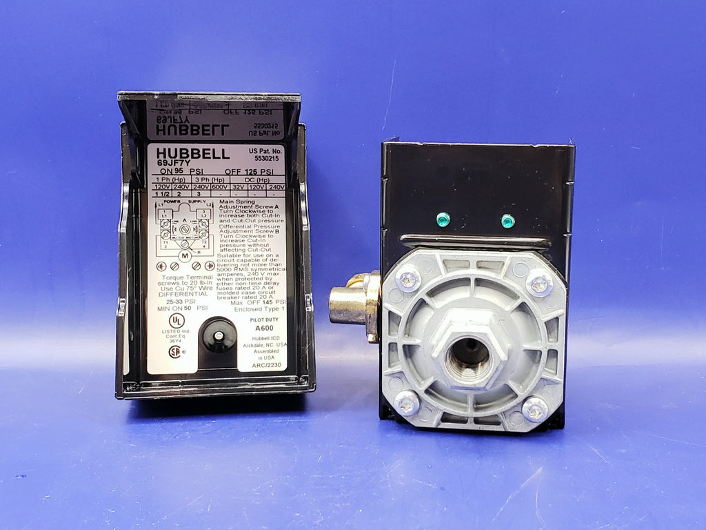 69MB7Y95125: PRESSURE SWITCH W/ UNLOADER, 95-125PSI